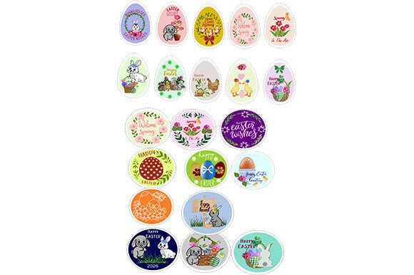 20 Easter Stickers Bundle: A Designer's Guide to Festive Graphics