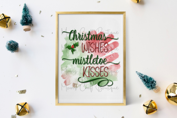 Christmas Wishes Mistletoe Kisses: Festive PNG Graphics
