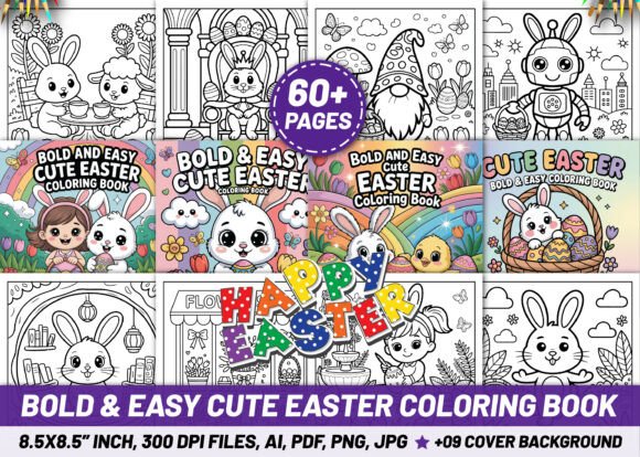 Cute Easter Bold and Easy Coloring Pages: A Designer's Guide
