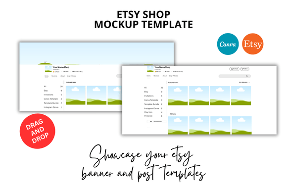 Elevate Your Etsy Presence: The 2 Etsy Shop Mockup Template