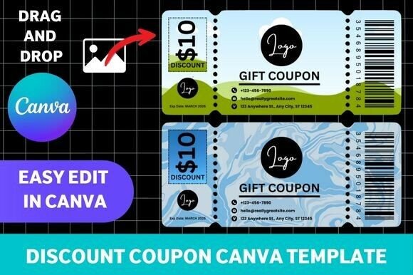 Elevate Your Marketing: The Discount Coupon Canva Template