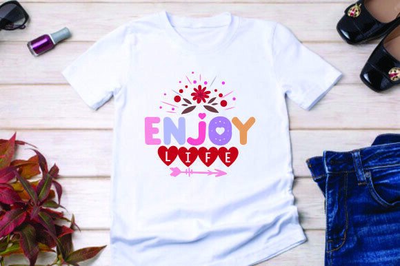 Enjoy Life Motivational T-shirt: Uplift Your Brand & Designs