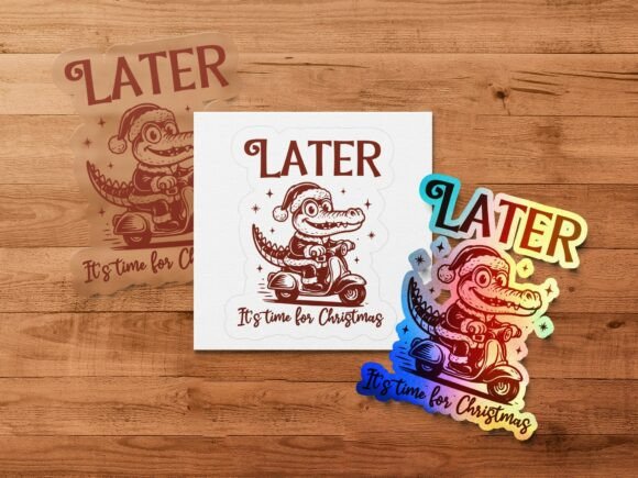 Funny Christmas Later Gator PNG: A Playful Design Asset for Holiday Projects