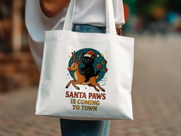 Funny Santa Paws: Your New Favorite Holiday Design Asset