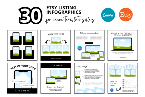 Master Your Etsy Shop: 30 Listing Photo Infographics for Success