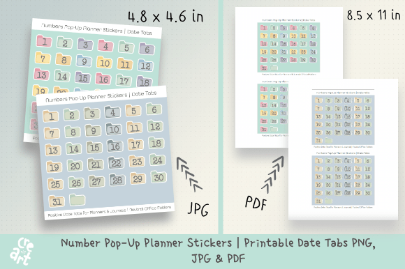 Organize Your Days with Number Pop-Up Planner Stickers