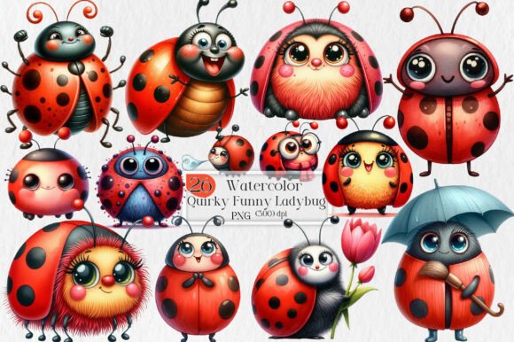 Quirky Funny Ladybug Clipart: Your Creative Toolkit