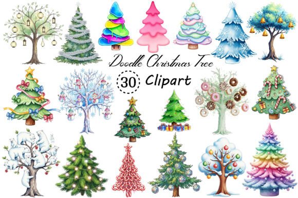 Unleash Holiday Magic with Cute Doodle Christmas Tree Sublimation